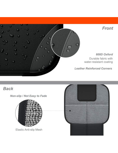 Protector de Asiento de Coche Luckybay 2-en-1 con Organizador