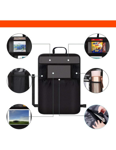 Protector de Asiento de Coche Luckybay 2-en-1 con Organizador