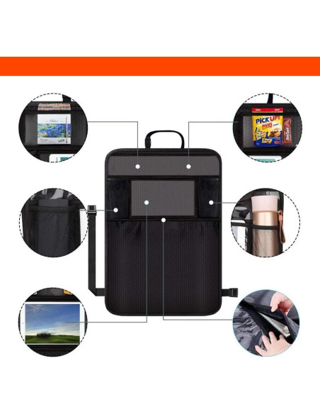 Protector de Asiento de Coche Luckybay 2-en-1 con Organizador Protector de Asiento de Coche Luckybay 2-en-1 con Organizador