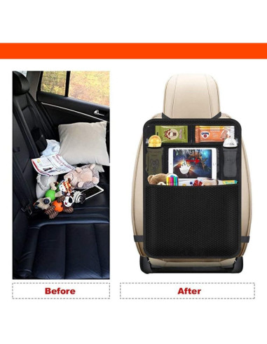 Protector de Asiento de Coche Luckybay 2-en-1 con Organizador
