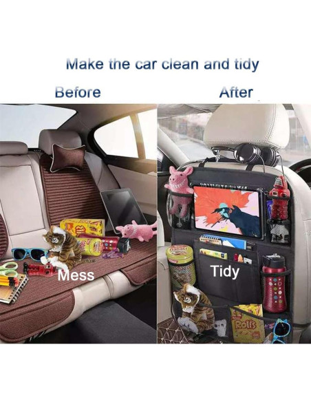 Organizador de Asiento Trasero de Coche LNtech Negro 2 Pack