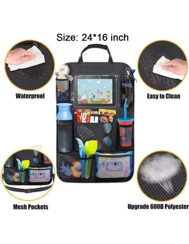 Organizador de Asiento Trasero de Coche LNtech Negro 2 Pack