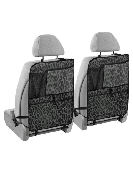 Organizador de Asiento Trasero YETTASBIN Leopardo Negro 2 Pzs Organizador de Asiento Trasero YETTASBIN Leopardo Negro 2 Pzs