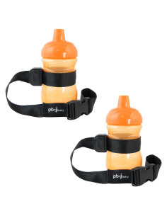 SippyPal Correa Soporte Taza Sippy Negro - Paquete de 2