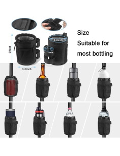 Soporte para Taza y Botella LNtech Negro Universal 1 Pieza 2