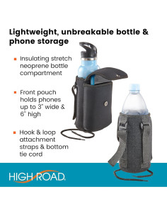 Soporte de Botella Neopreno High Road AquaPockets - Negro 2