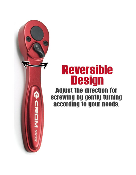 CROM Mini Ratchet 1/4" - Controlador de Bit Hexagonal