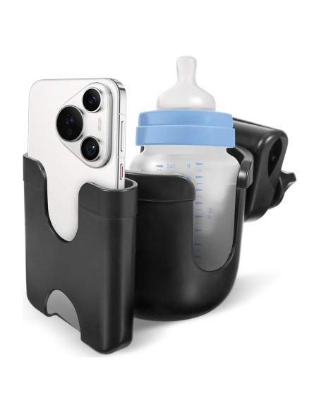 Soporte 2-en-1 para Taza y Teléfono Motthjcw Negro