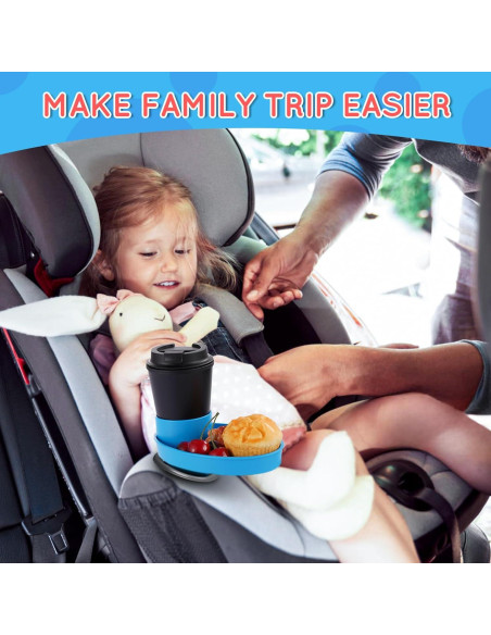 Bandeja para Snacks y Portavasos Elfzone Azul - Ajuste Universal