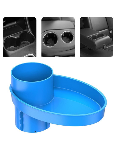 Bandeja para Snacks y Portavasos Elfzone Azul - Ajuste Universal