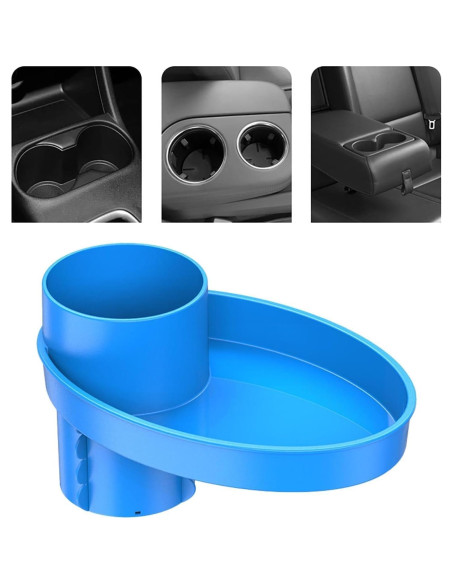 Bandeja para Snacks y Portavasos Elfzone Azul - Ajuste Universal