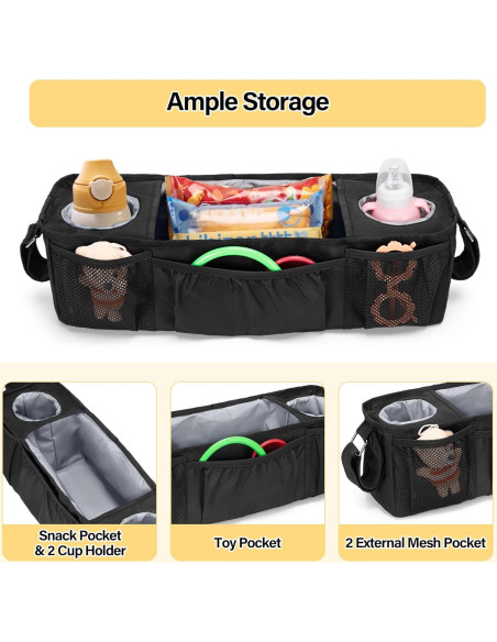 Consola para Padres de Carro Wonderfold W4 y Keenz 7S+, Negro