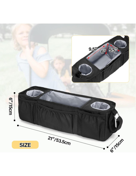 Consola para Padres de Carro Wonderfold W4 y Keenz 7S+, Negro