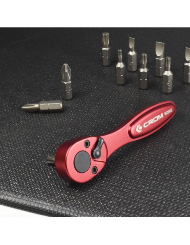 CROM Mini Ratchet 1/4" - Controlador de Bit Hexagonal