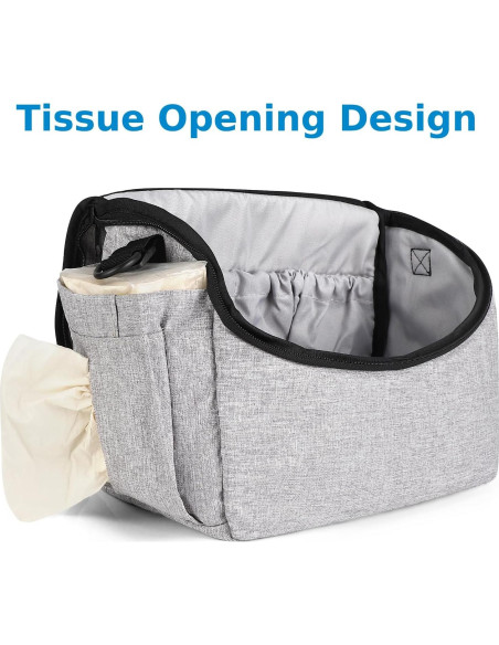 Organizador Universal para Carriola Accmor - Bolsa Gris 249g Organizador Universal para Carriola Accmor - Bolsa Gris 249g