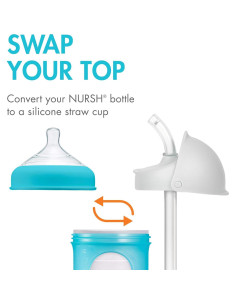 Tapa de Vaso con Pajita Boon Nursh - Silicona - 2 Piezas 2