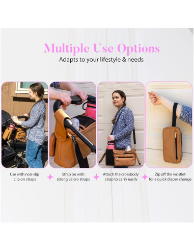 Caddy para Cochecito Mama Lubu de Cuero Vegano Impermeable