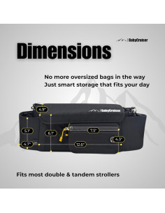 Organizador de Cochecito BabyCruiser con Cambiador y Soporte para Vaso 2