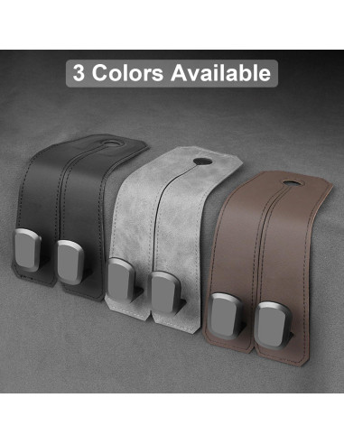 Ganchos Dobles para Reposacabezas Elegananccy - Organizador de Coche Negro