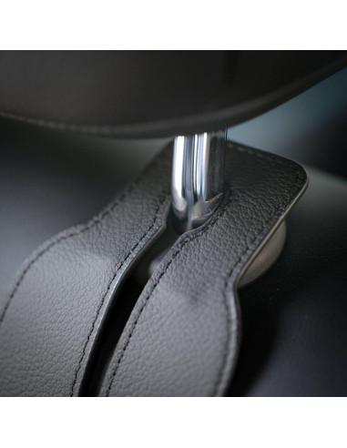 Gancho de Almacenamiento de Asiento de Coche Jayanes - Cuero Negro