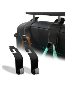 Ganchos para Asiento de Coche Teoenix - Paquete de 2, Negro