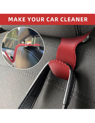 Ganchos para reposacabezas Etre Jeune, 2 unidades rojos