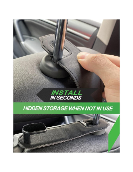 Ganchos para Asiento de Coche Teoenix - Paquete de 2, Negro
