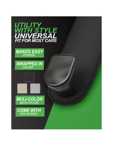 Ganchos para Asiento de Coche Teoenix - Paquete de 2, Negro