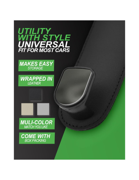 Ganchos para Asiento de Coche Teoenix - Paquete de 2, Negro