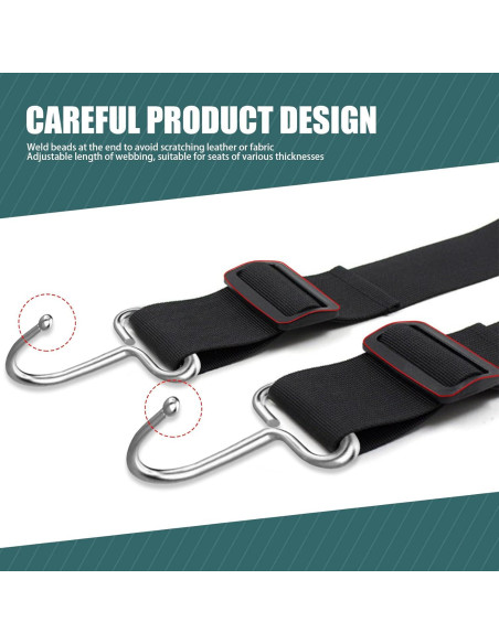 Gancho de Reposacabezas de Coche Awlbed 2 Pcs Ajustable Negro