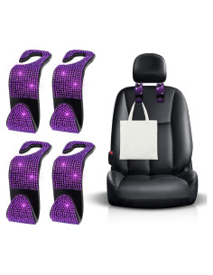 Ganchos para Reposacabezas de Coche Ohleats 4 PCS Púrpura