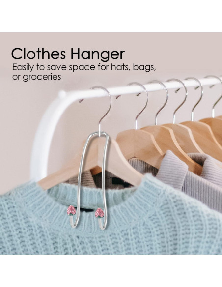 Ganchos de Asiento para Coche Guoord Rosa - 2 Pcs, Soporte 20 kg