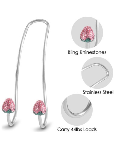 Ganchos de Asiento para Coche Guoord Rosa - 2 Pcs, Soporte 20 kg