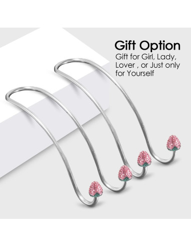 Ganchos de Asiento para Coche Guoord Rosa - 2 Pcs, Soporte 20 kg