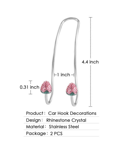 Ganchos de Asiento para Coche Guoord Rosa - 2 Pcs, Soporte 20 kg