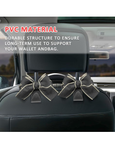 Gancho para Asiento de Coche ZOKYUYS 2PC Negro - Organizador 2