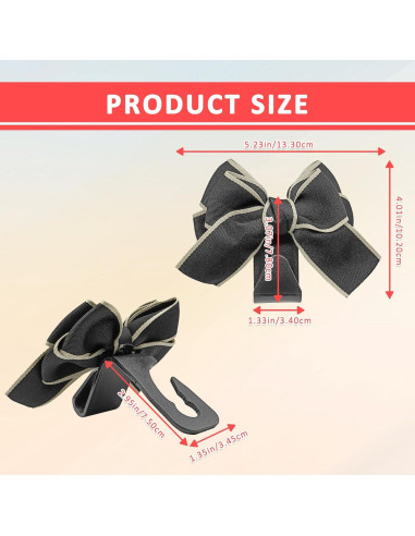Gancho para Asiento de Coche ZOKYUYS 2PC Negro - Organizador