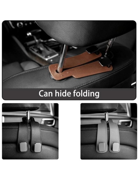 Paquete de 2 Ganchos para Reposacabezas SHDGDT - Soporte para Bolsos y Teléfono