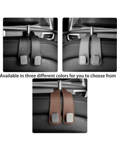 Paquete de 2 Ganchos para Reposacabezas SHDGDT - Soporte para Bolsos y Teléfono