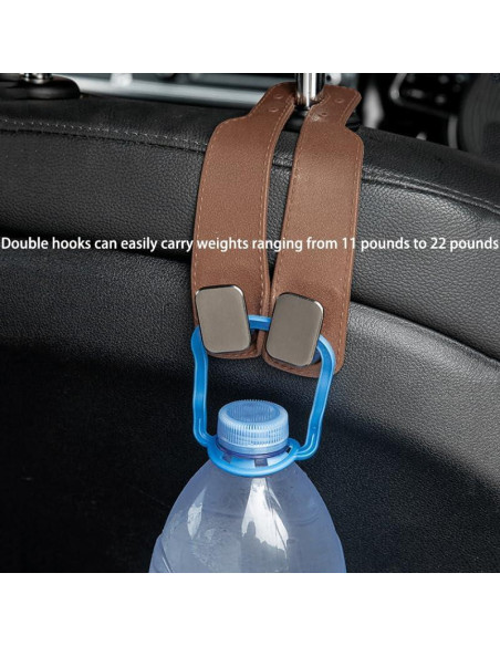 Paquete de 2 Ganchos para Reposacabezas SHDGDT - Soporte para Bolsos y Teléfono