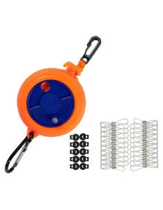 Cuerda de Lavandería Retráctil Eforwest 10m con 20 Pinzas