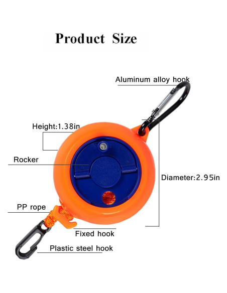 Cuerda de Lavandería Retráctil Eforwest 10m con 20 Pinzas