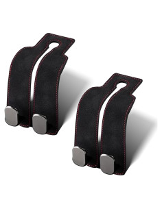 2 Ganchos para Reposacabezas de Auto DBIGQ 2025 Metal y Cuero