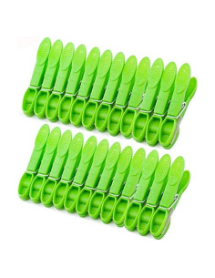 Pinzas de Ropa DurReus 24 Piezas Plástico Verde 7.3 cm