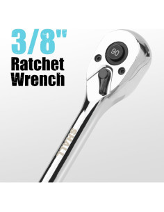 Llave de Vaso 3/8" SHALL con 90 Dientes y Liberación Rápida 2