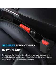 Relleno de Espacio para Asiento de Coche PARAROSE 2 Piezas 2