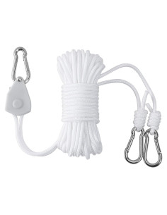 Cuerda de Secado Ajustable YCZS 10m 6mm Blanca para Camping