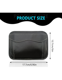 Organizador de Asiento de Auto Icyhaws de Cuero PU Negro 2