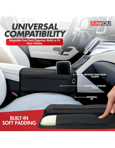 Organizador de Relleno para Espacio entre Asientos Rinkou - Cuero PU