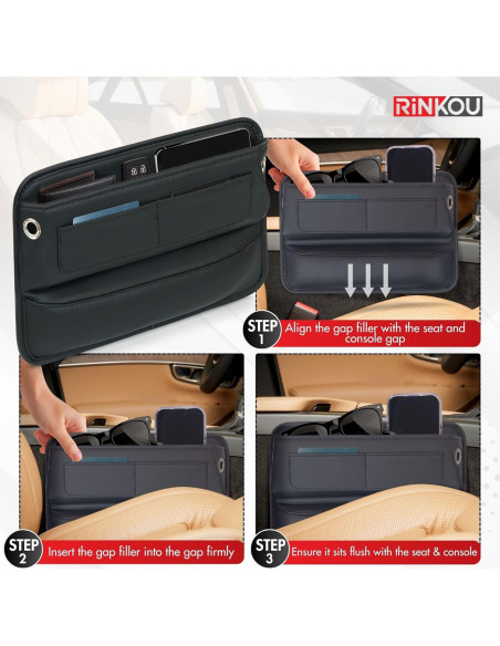 Organizador de Relleno para Espacio entre Asientos Rinkou - Cuero PU